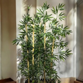 DOĞAL GÖRÜNÜMLÜ YAPAY 5'Lİ BAMBU AĞACI 160 CM