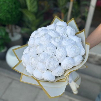 beyaz şakayık buketi